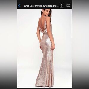 Chic celebration champagne dress